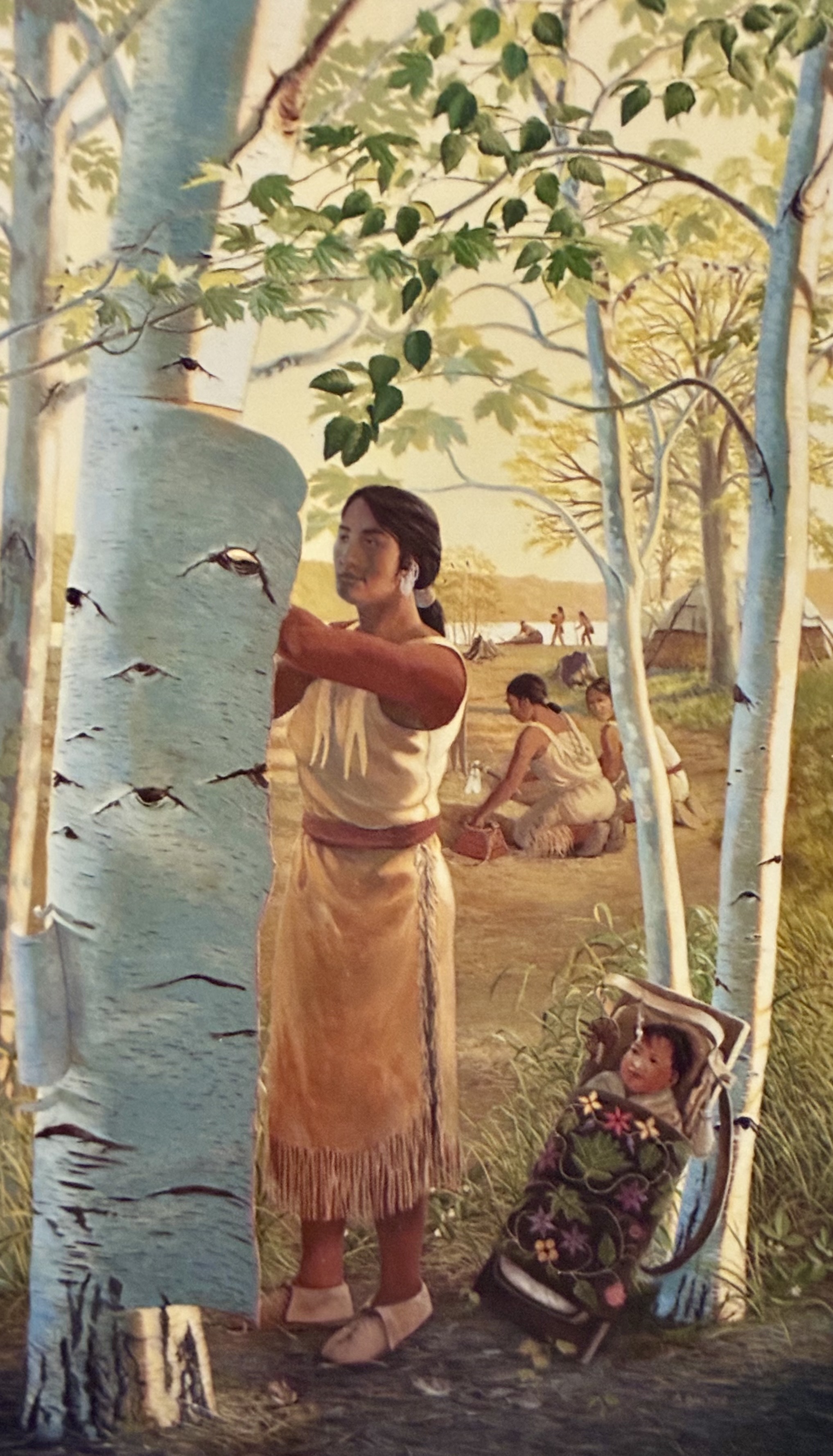 CNC Spring Birch-barking Mural